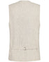 Linen Cotton Stripe Waistcoat - Sand